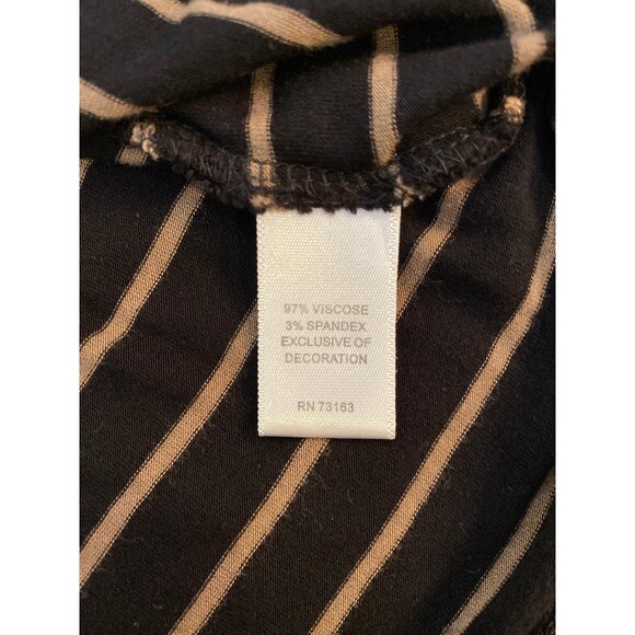 Striped Black and White Women's Top - Picture 8 of 11